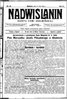 Nadwiślanin. Gazeta Ziemi Chełmińskiej, 1929.05.22 R. 11 nr 40