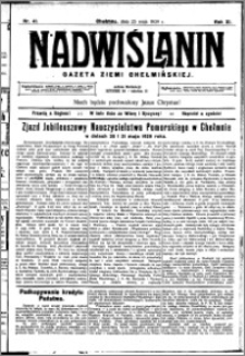 Nadwiślanin. Gazeta Ziemi Chełmińskiej, 1929.05.25 R. 11 nr 41