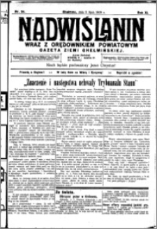 Nadwiślanin. Gazeta Ziemi Chełmińskiej, 1929.07.06 R. 11 nr 54