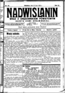 Nadwiślanin. Gazeta Ziemi Chełmińskiej, 1929.07.25 R. 11 nr 62