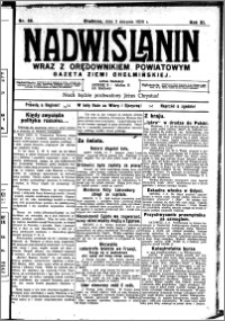 Nadwiślanin. Gazeta Ziemi Chełmińskiej, 1929.08.03 R. 11 nr 66