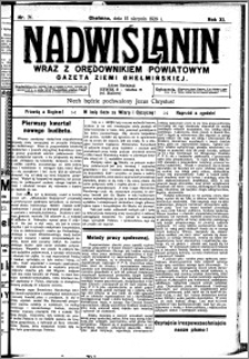 Nadwiślanin. Gazeta Ziemi Chełmińskiej, 1929.08.15 R. 11 nr 71