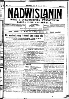 Nadwiślanin. Gazeta Ziemi Chełmińskiej, 1929.08.29 R. 11 nr 77