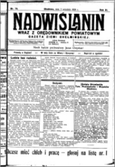 Nadwiślanin. Gazeta Ziemi Chełmińskiej, 1929.09.03 R. 11 nr 79