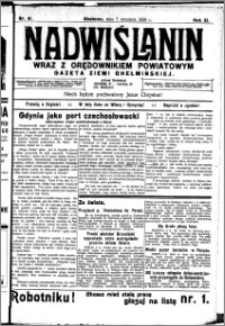 Nadwiślanin. Gazeta Ziemi Chełmińskiej, 1929.09.07 R. 11 nr 81