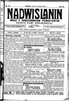 Nadwiślanin. Gazeta Ziemi Chełmińskiej, 1929.09.14 R. 11 nr 84
