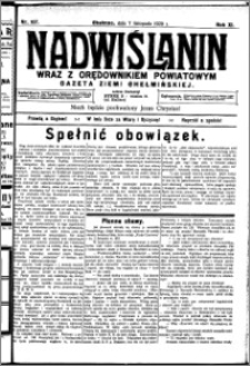 Nadwiślanin. Gazeta Ziemi Chełmińskiej, 1929.11.07 R. 11 nr 107