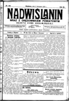 Nadwiślanin. Gazeta Ziemi Chełmińskiej, 1929.11.09 R. 11 nr 108