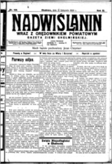 Nadwiślanin. Gazeta Ziemi Chełmińskiej, 1929.11.12 R. 11 nr 109