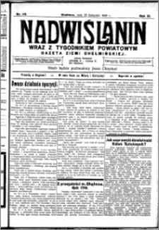 Nadwiślanin. Gazeta Ziemi Chełmińskiej, 1929.11.26 R. 11 nr 115