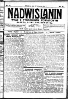Nadwiślanin. Gazeta Ziemi Chełmińskiej, 1929.11.30 R. 11 nr 117