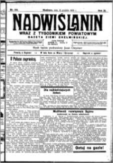 Nadwiślanin. Gazeta Ziemi Chełmińskiej, 1929.12.14 R. 11 nr 123