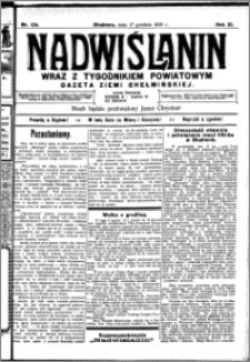 Nadwiślanin. Gazeta Ziemi Chełmińskiej, 1929.12.17 R. 11 nr 124