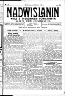 Nadwiślanin. Gazeta Ziemi Chełmińskiej, 1930.02.25 R. 12 nr 24