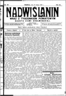Nadwiślanin. Gazeta Ziemi Chełmińskiej, 1930.02.27 R. 12 nr 25