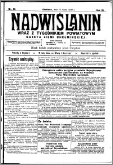 Nadwiślanin. Gazeta Ziemi Chełmińskiej, 1930.03.22 R. 12 nr 35