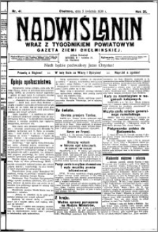 Nadwiślanin. Gazeta Ziemi Chełmińskiej, 1930.04.05 R. 12 nr 41