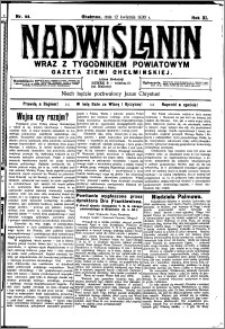 Nadwiślanin. Gazeta Ziemi Chełmińskiej, 1930.04.12 R. 12 nr 44