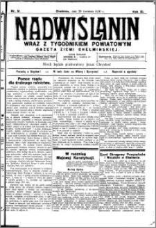 Nadwiślanin. Gazeta Ziemi Chełmińskiej, 1930.04.29 R. 12 nr 51