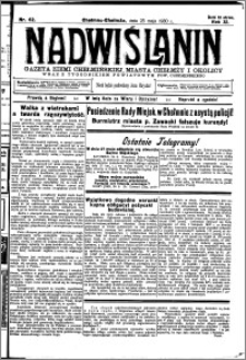 Nadwiślanin. Gazeta Ziemi Chełmińskiej, 1930.05.25 R. 12 nr 62