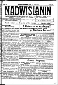 Nadwiślanin. Gazeta Ziemi Chełmińskiej, 1930.05.27 R. 12 nr 63