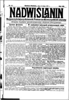 Nadwiślanin. Gazeta Ziemi Chełmińskiej, 1931.02.15 R. 13 nr 37
