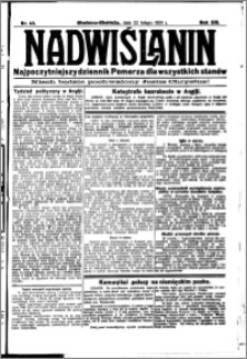 Nadwiślanin. Gazeta Ziemi Chełmińskiej, 1931.02.22 R. 13 nr 43
