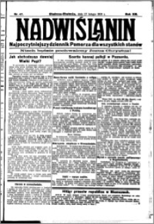 Nadwiślanin. Gazeta Ziemi Chełmińskiej, 1931.02.27 R. 13 nr 47
