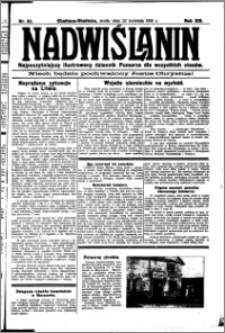 Nadwiślanin. Gazeta Ziemi Chełmińskiej, 1931.04.22 R. 13 nr 92