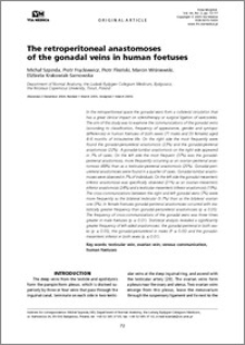 The retroperitoneal anastomoses of the gonadal veins in human foetuses
