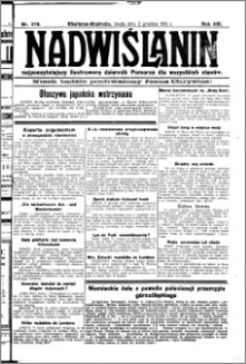 Nadwiślanin. Gazeta Ziemi Chełmińskiej, 1931.12.02 R. 13 nr 278