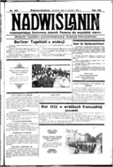 Nadwiślanin. Gazeta Ziemi Chełmińskiej, 1931.12.06 R. 13 nr 282