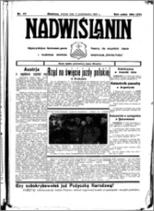 Nadwiślanin. Gazeta Ziemi Chełmińskiej, 1933.10.03 R. 15 nr 117