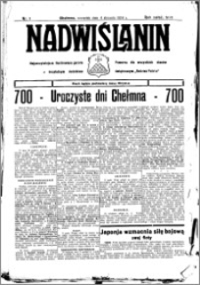 Nadwiślanin. Gazeta Ziemi Chełmińskiej, 1934.01.04 R. 16 nr 1