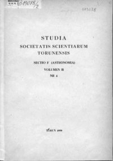 Studia Societatis Scientiarum Torunensis. Sectio F, Astronomia Vol. 2 nr 4 (1959)