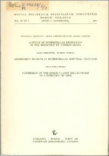 Studia Societatis Scientiarum Torunensis. Sectio F, Astronomia Vol. 6 nr 3 (1981)