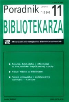 Poradnik Bibliotekarza 1996, nr 11