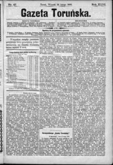 Gazeta Toruńska 1889, R. 23 nr 47