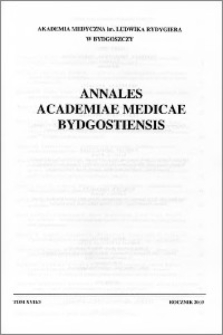 Annales Academiae Medicae Bydgostiensis 2003 tom XVIII nr 3