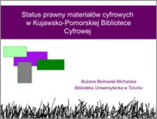 Status prawny materiałów cyfrowych w Kujawsko-Pomorskiej Bibliotece Cyfrowej