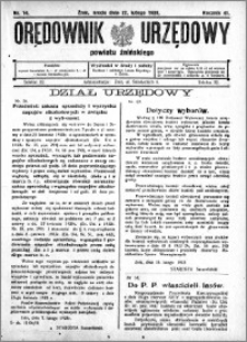 Orędownik Urzędowy powiatu Żnińskiego 1928.02.22 R.41 nr 14
