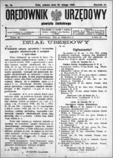 Orędownik Urzędowy powiatu Żnińskiego 1928.02.25 R.41 nr 15