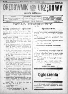 Orędownik Urzędowy powiatu Żnińskiego 1928.04.07 R.41 nr 27
