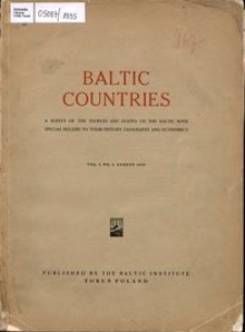 Baltic Countries Vol. 1 no. 1 (1935)