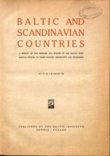 Baltic and Scandinavian Countries Vol. 4 no. 1 (1938)