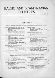 Baltic and Scandinavian Countries Vol. 4 no. 2 (1938)