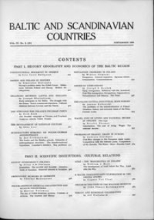 Baltic and Scandinavian Countries Vol. 4 no. 3 (1938)