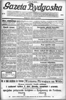 Gazeta Bydgoska 1922.09.27 R.1 nr 74