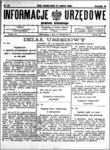 Informacje Urzędowe powiatu Żnińskiego 1929.03.27 R.42 nr 22