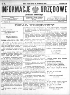 Informacje Urzędowe powiatu Żnińskiego 1929.04.10 R.42 nr 25